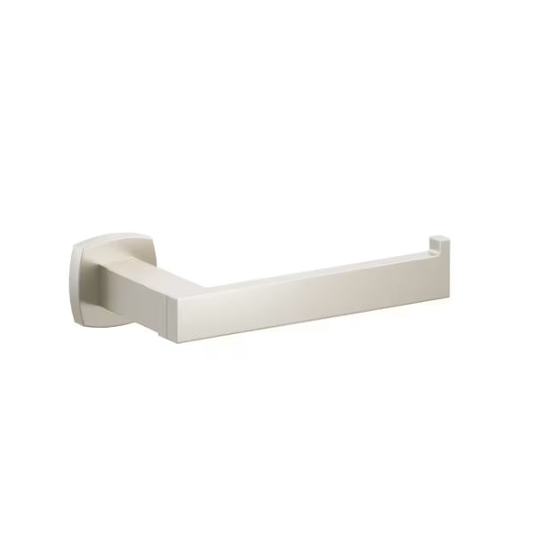 Emtek Modern Rectangular Brass Single Post Paper Holder with Soft Square Rosette