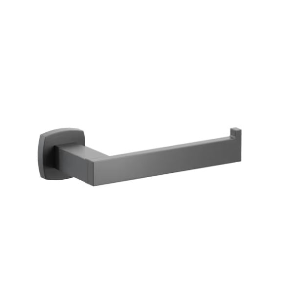 Emtek Modern Rectangular Brass Single Post Paper Holder with Soft Square Rosette