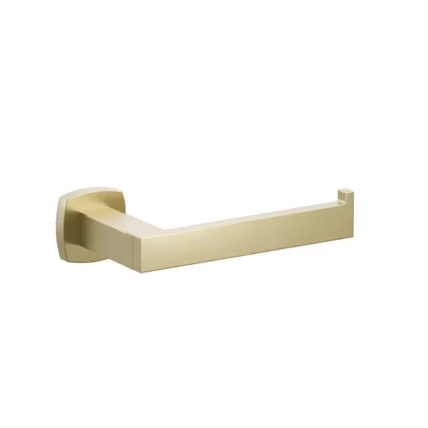 Emtek Modern Rectangular Brass Single Post Paper Holder with Soft Square Rosette
