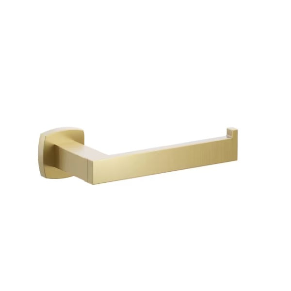 Emtek Modern Rectangular Brass Single Post Paper Holder with Soft Square Rosette