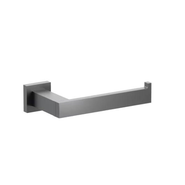Emtek Modern Rectangular Brass Single Post Paper Holder with Small Square Rosette