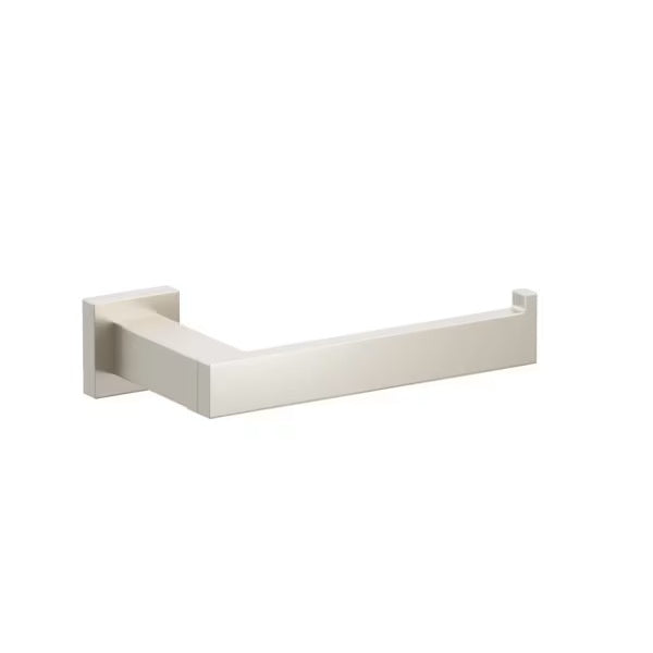 Emtek Modern Rectangular Brass Single Post Paper Holder with Small Square Rosette