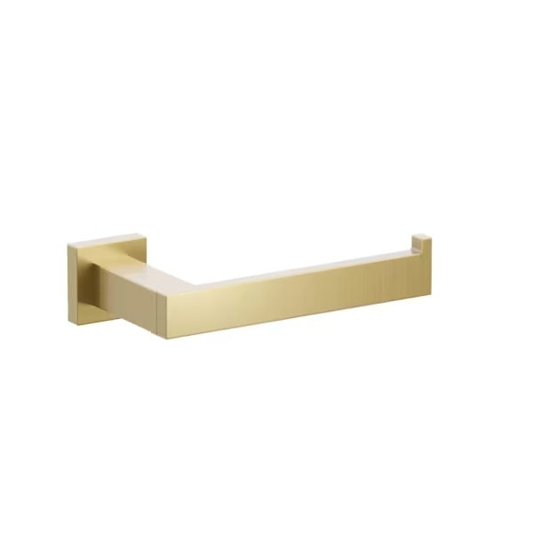 Emtek Modern Rectangular Brass Single Post Paper Holder with Small Square Rosette