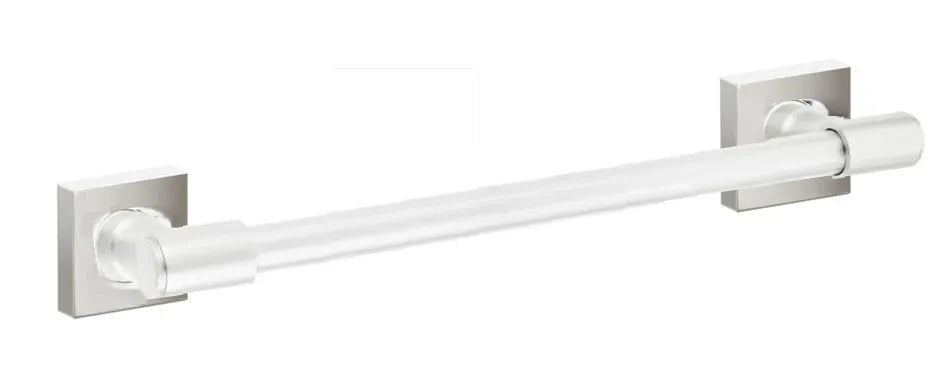 Emtek Transitional Brass Towel Bar with Small Square Rosette