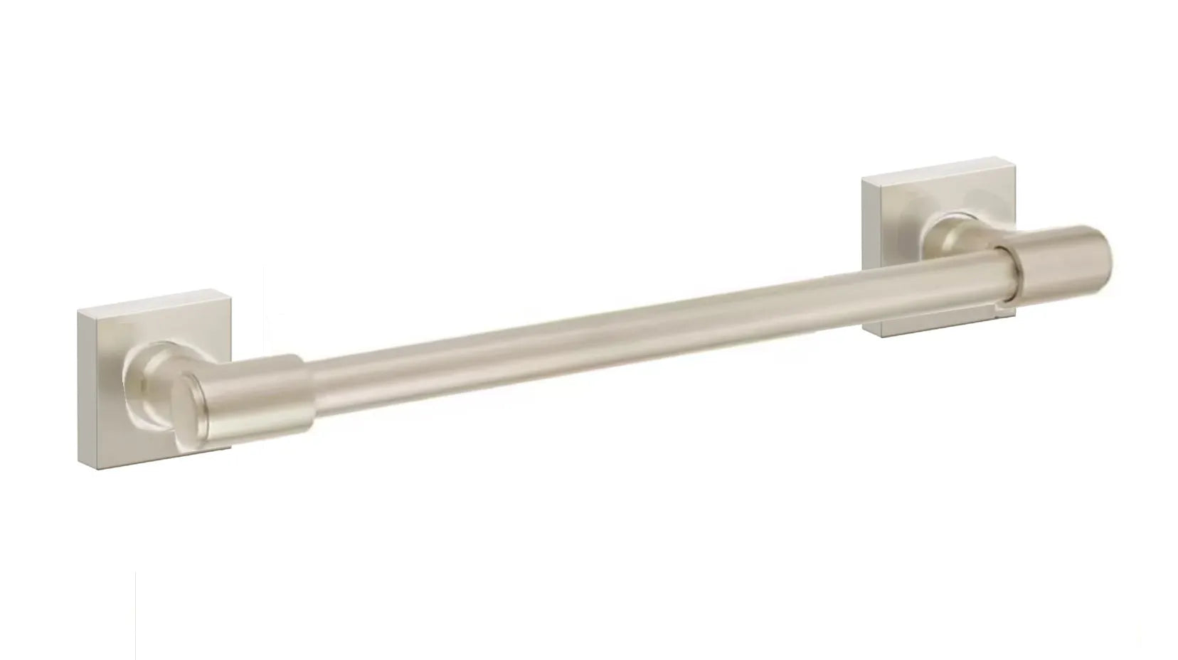 Emtek Transitional Brass Towel Bar with Small Square Rosette