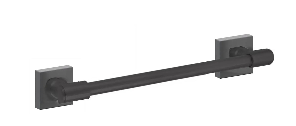Emtek Transitional Brass Towel Bar with Small Square Rosette
