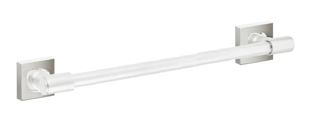 Emtek Transitional Brass Towel Bar with Small Square Rosette