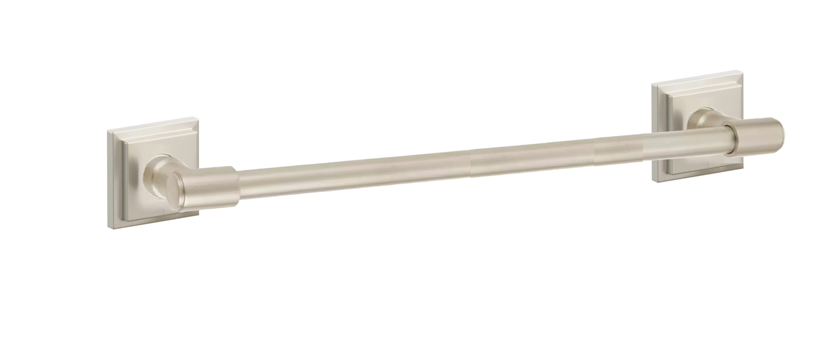 Emtek Transitional Brass Towel Bar with Step Square Rosette