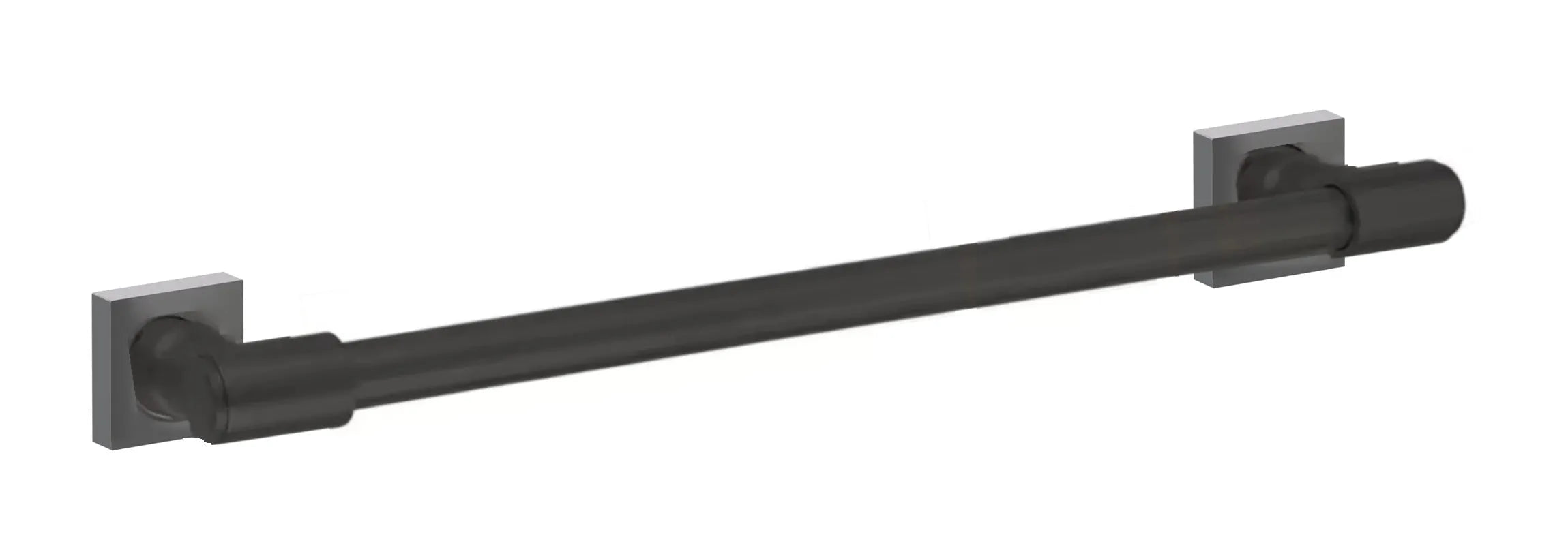 Emtek Transitional Brass Towel Bar with Small Square Rosette