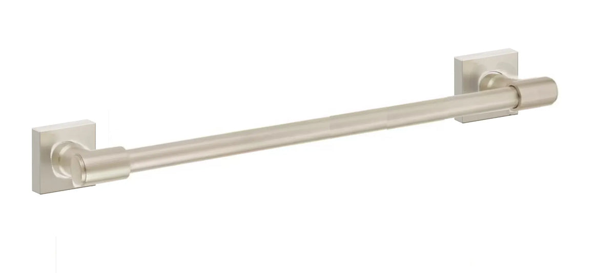 Emtek Transitional Brass Towel Bar with Small Square Rosette