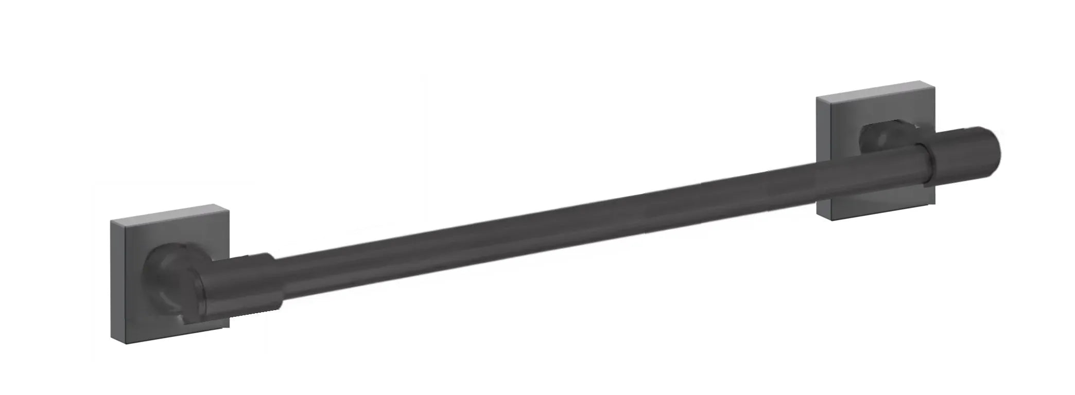 Emtek Transitional Brass Towel Bar with Small Square Rosette