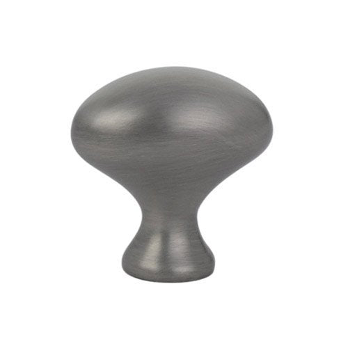 The Emtek Brass Cabinet Egg Knob in Pewter finish.