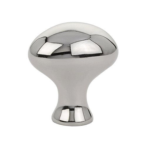 The Emtek Brass Cabinet Egg Knob in Lifetime Polished Nickel finish.