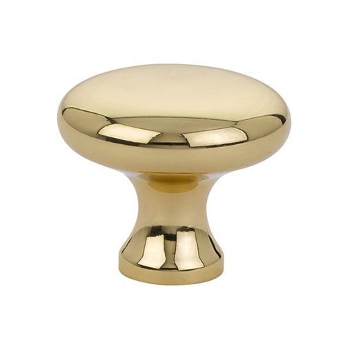 The Emtek Providence Brass Cabinet Knob in Unlacquered Brass finish