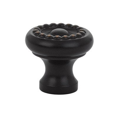 The Emtek Brass Rope Cabinet Knob in Oil Rubbed Bronze finish.