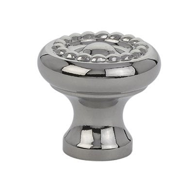 The Emtek Brass Rope Cabinet Knob in Lifetime Polished Nickel finish.