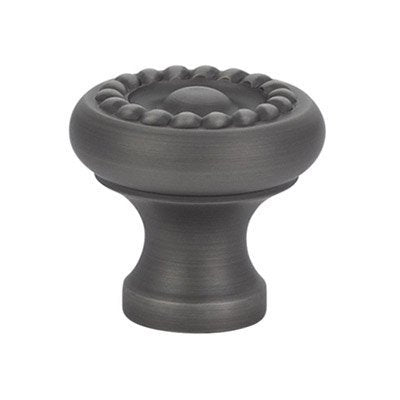 The Emtek Brass Rope Cabinet Knob in Pewter finish.