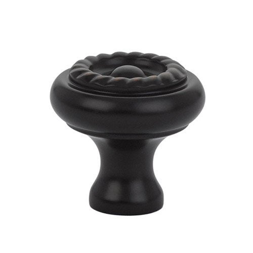 The Emtek Brass Rope Cabinet Knob in Oil Rubbed Bronze finish.