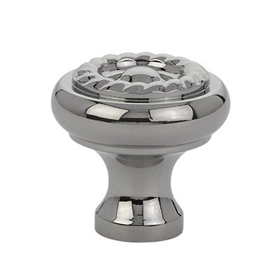 The Emtek Brass Rope Cabinet Knob in Lifetime Polished Nickel finish.