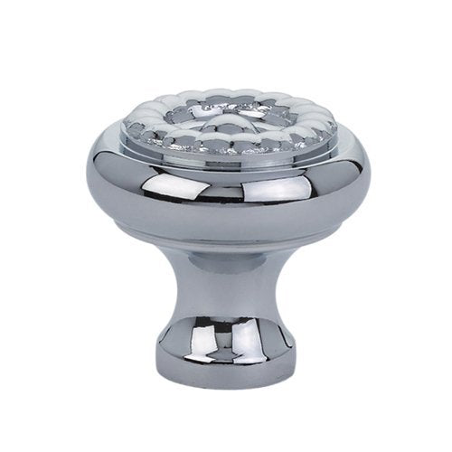 The Emtek Brass Rope Cabinet Knob in Polished Chrome finish.