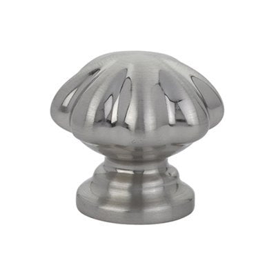 The Emtek Melon Cabinet Knob in Satin Nickel finish.