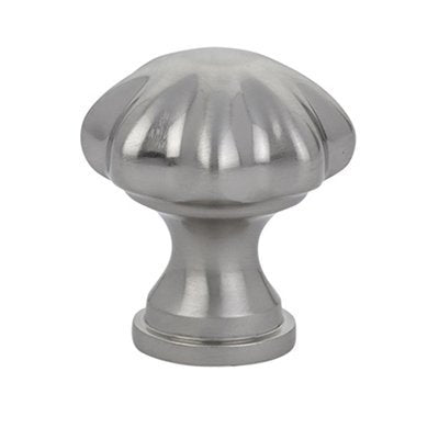 The Emtek Melon Cabinet Knob in Satin Nickel finish.