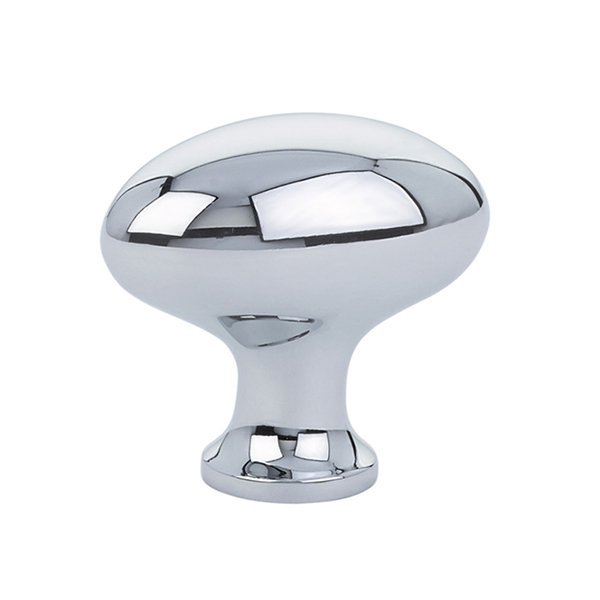 The Emtek Brass Cabinet Egg Knob in Polished Chrome finish.