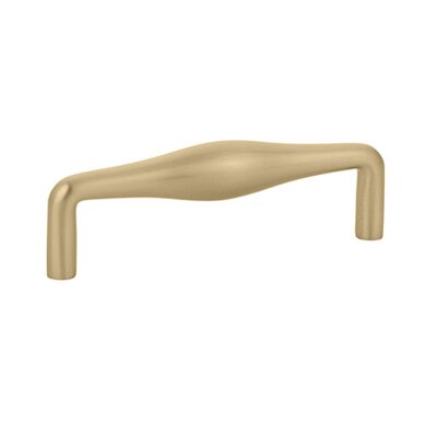 The Emtek Dane Cabinet Pull in Satin Brass finish.