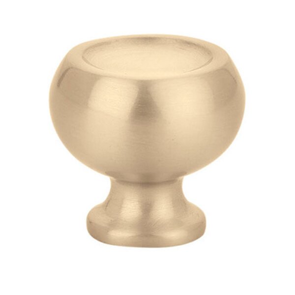 The Emtek Atomic Cabinet Knob in Satin Brass finish.