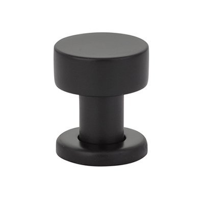 The Emtek Cadet Cabinet Knob in Flat Black finish.