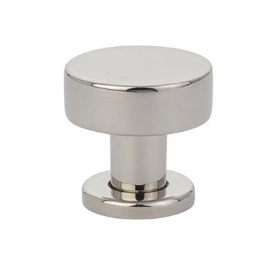 The Emtek Cadet Cabinet Knob in Lifetime Polished Nickel finish.