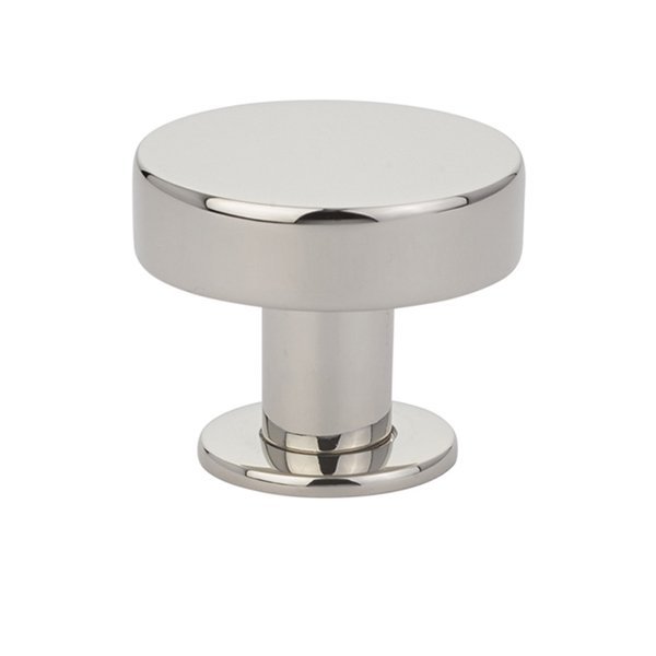 The Emtek Cadet Cabinet Knob in Lifetime Polished Nickel finish.