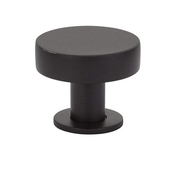 The Emtek Cadet Cabinet Knob in Flat Black finish.