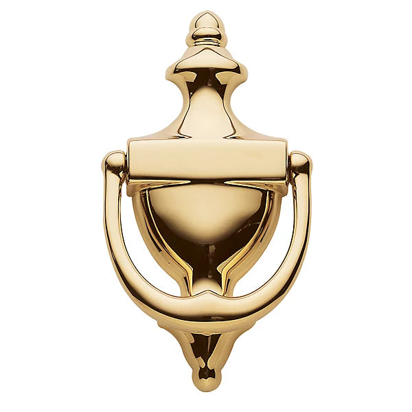 Baldwin Estate 0102 Colonial Door Knocker in Unlacquered Brass finish