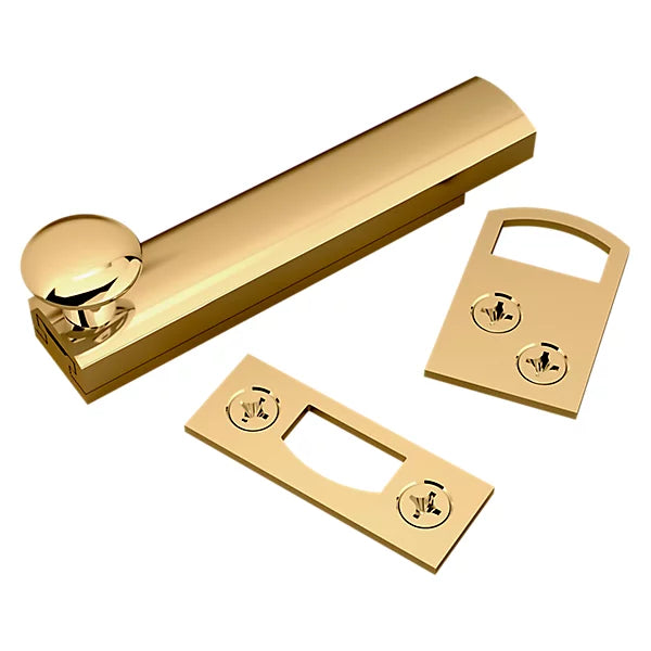 Baldwin Estate 0321 3" Surface Bolt in Lifetime Polished Brass finish