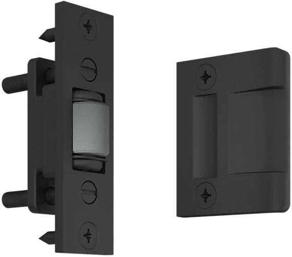 Baldwin Estate 0430 Roller Latch with Full Lip Strike in Satin Black finish