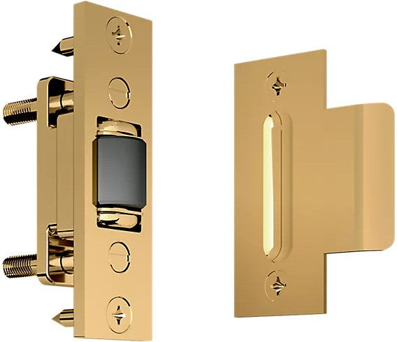 Baldwin Estate 0432 Roller Latch with T Strike in Lifetime Polished Brass finish