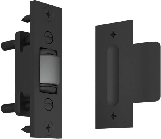 Baldwin Estate 0432 Roller Latch with T Strike in Satin Black finish