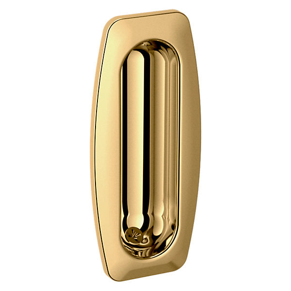 Baldwin Estate 0458 Sliding Door Flush Pull in Lifetime Polished Brass finish