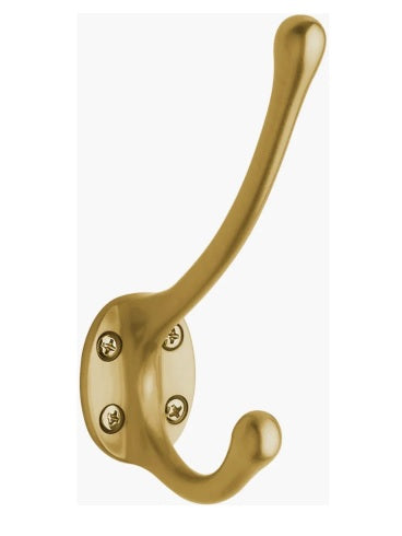 Baldwin Estate 0742 Coat & Hat Hook in Lifetime Satin Brass finish