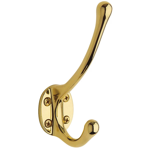 Baldwin Estate 0742 Coat & Hat Hook in Unlacquered Brass finish