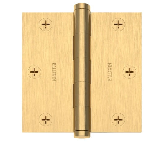 Baldwin Estate 1035 3.5" Square Corner Hinge in Lifetime Satin Brass finish