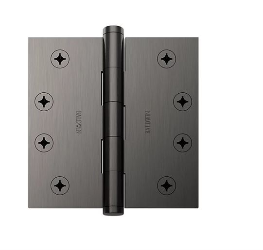 Baldwin Estate 1040 4" Square Corner Hinge in Graphite Nickel finish