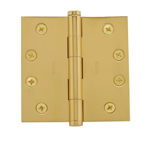 Baldwin Estate 1040 4" Square Corner Hinge in Lifetime Polished Brass finish