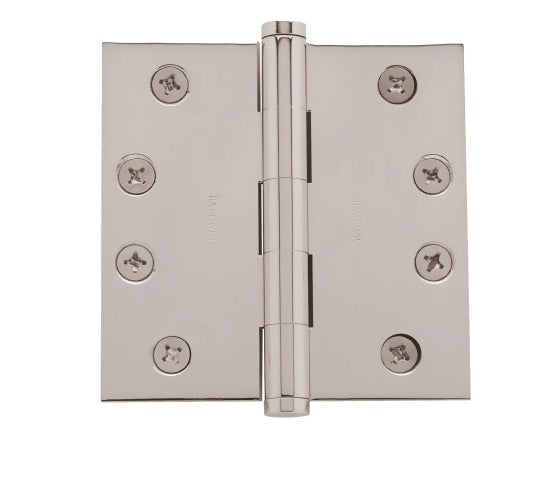 Baldwin Estate 1040 4" Square Corner Hinge in Lifetime Polished Nickel finish