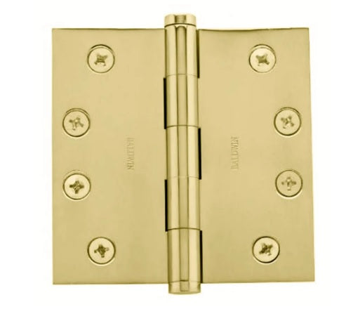 Baldwin Estate 1040 4" Square Corner Hinge in Unlacquered Brass finish