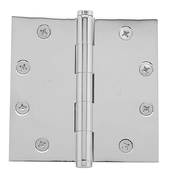 Baldwin Estate 1045 4.5" Square Corner Hinge in Polished Chrome finish