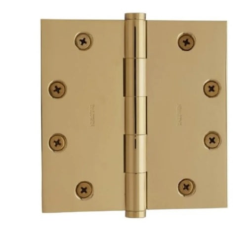 Baldwin Estate 1045 4.5" Square Corner Hinge in Unlacquered Brass finish