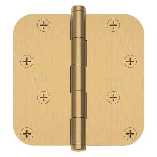 Baldwin Estate 1140 5/8" Radius Corner Hinge in Vintage Brass finish