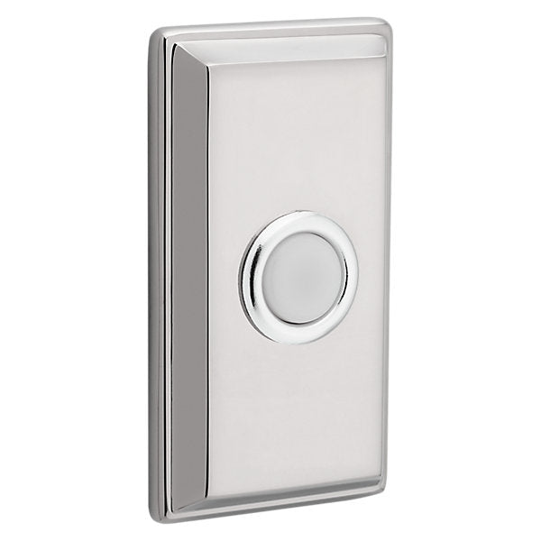 Baldwin Estate 4860 Rectangular Bell Button in Lifetime Polished Nickel finish